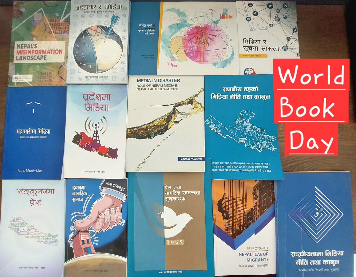 Center for Media Research - Nepal (@cmrnepal) on Twitter photo Let's mark World Book & Copyright Day today by acknowledging the power of literature in achieving sustainable development goals. We <a href="/CMRNepal/">Center for Media Research - Nepal</a> promote research & open sharing of research knowledge as important tools for human development. #worldbookday2025 Let's mark World Book & Copyright Day today by acknowledging the power of literature in achieving sustainable development goals. We <a href="/CMRNepal/">Center for Media Research - Nepal</a> promote research & open sharing of research knowledge as important tools for human development. #worldbookday2025
