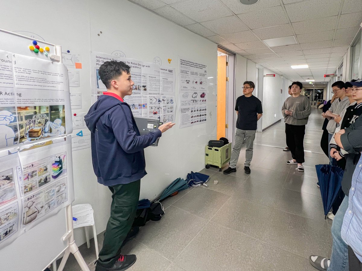 sketchlabkaist's tweet image. On Apr 22, Seung-Jun and Siripon had a rehearsal for the CHI 2025 LBW presentation. See you soon in Yokohama, Japan!💪