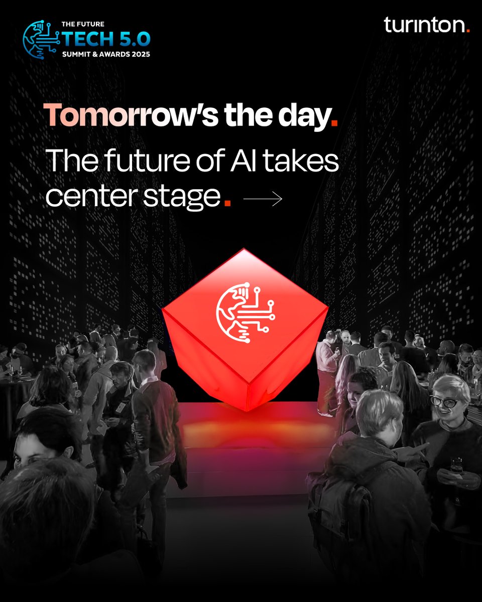 turinton's tweet image. Tomorrow’s the day! Turinton is ready to take center stage at Future Tech 5.0. Join us to explore how enterprises can deploy AI faster, scale smarter, and drive real business impact.
📩 Schedule a meet: info@turinton.com #AIAtScale #FutureTechSummit #GenAI
