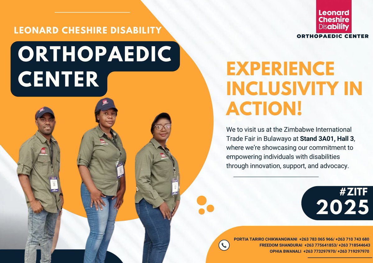 Come and discover how we’re breaking barriers, creating opportunities, and building a future where everyone thrives. Let’s champion #inclusivity together—from the 21st - 26th of April 2025 at the #ZITF grounds in Bulawayo! 💙 #DisabilityEmpowerment #InclusivityMatters #ZITF2025