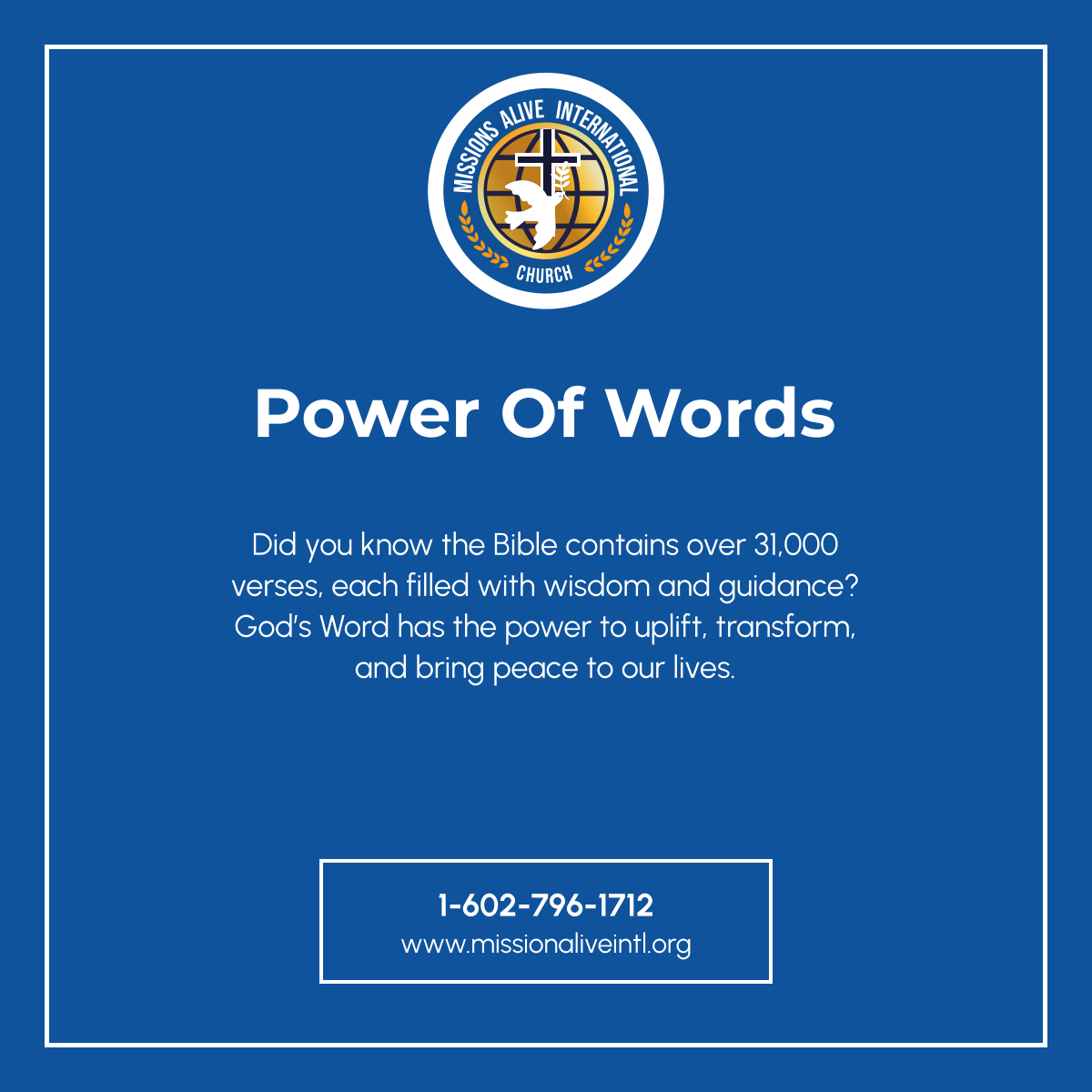 Missionsalive_'s tweet photo. The Bible is a treasure of wisdom that speaks to every aspect of life. Dive into Scripture today and experience its life-changing power! 

#BibleWisdom #PhoenixAZ #ReligiousOrganization https://t.co/jngvzPQbAD