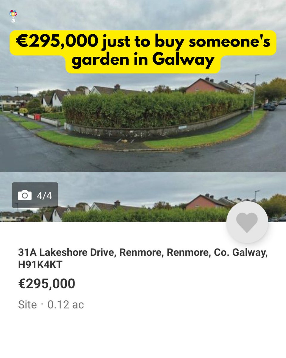 €295k for a garden in Galway
