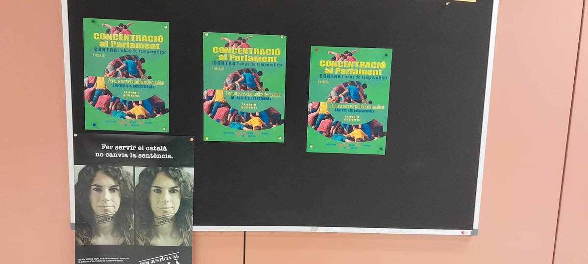 Difonent a la Ciutat de la justicia de BCN, Audiències provincials i TSJC la concentració interina 24 d’abril a 9.30h  davant <a href="/parlamentcat/">Parlament de Catalunya</a> . Volem solucions legislatives a l’abús de temporalitat, a les administracions públiques #fixesaja