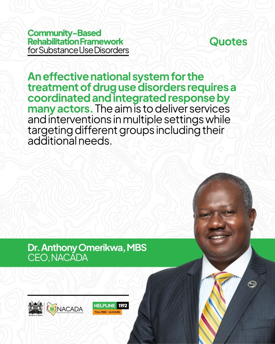 🚨 Tackling drug use disorders requires all hands on deck! 🚨

A strong national treatment system depends on a coordinated, integrated response, with partners working across sectors. 🧠🏥💪

✅ Services must reach people where they are
✅ Interventions must meet diverse needs
✅