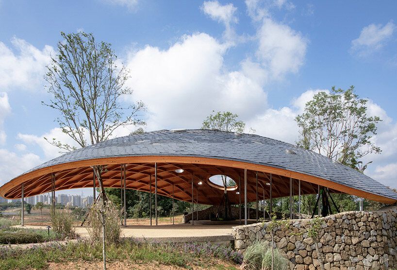 designboom's tweet photo. studio dali’s 'heilongtan dome music hall' brings a canopy of light and sound to rural china 🌾 https://t.co/8XCHFo3WOW https://t.co/3Kz0QglBax