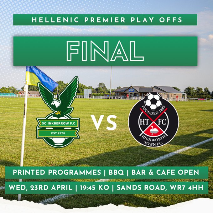South West Sports News (@swsportsnews) on Twitter photo TONIGHT
#HellenicPrem #playoff final
<a href="/SCInkberrowFC/">Sporting Club Inkberrow FC 🦅</a> vs <a href="/HighworthTownFC/">Highworth Town FC</a> 1945ko
southwestsportsnews.com/football/fixtu… #nonleaguefootball #Worcestershire⚽️🏆 TONIGHT
#HellenicPrem #playoff final
<a href="/SCInkberrowFC/">Sporting Club Inkberrow FC 🦅</a> vs <a href="/HighworthTownFC/">Highworth Town FC</a> 1945ko
southwestsportsnews.com/football/fixtu… #nonleaguefootball #Worcestershire⚽️🏆