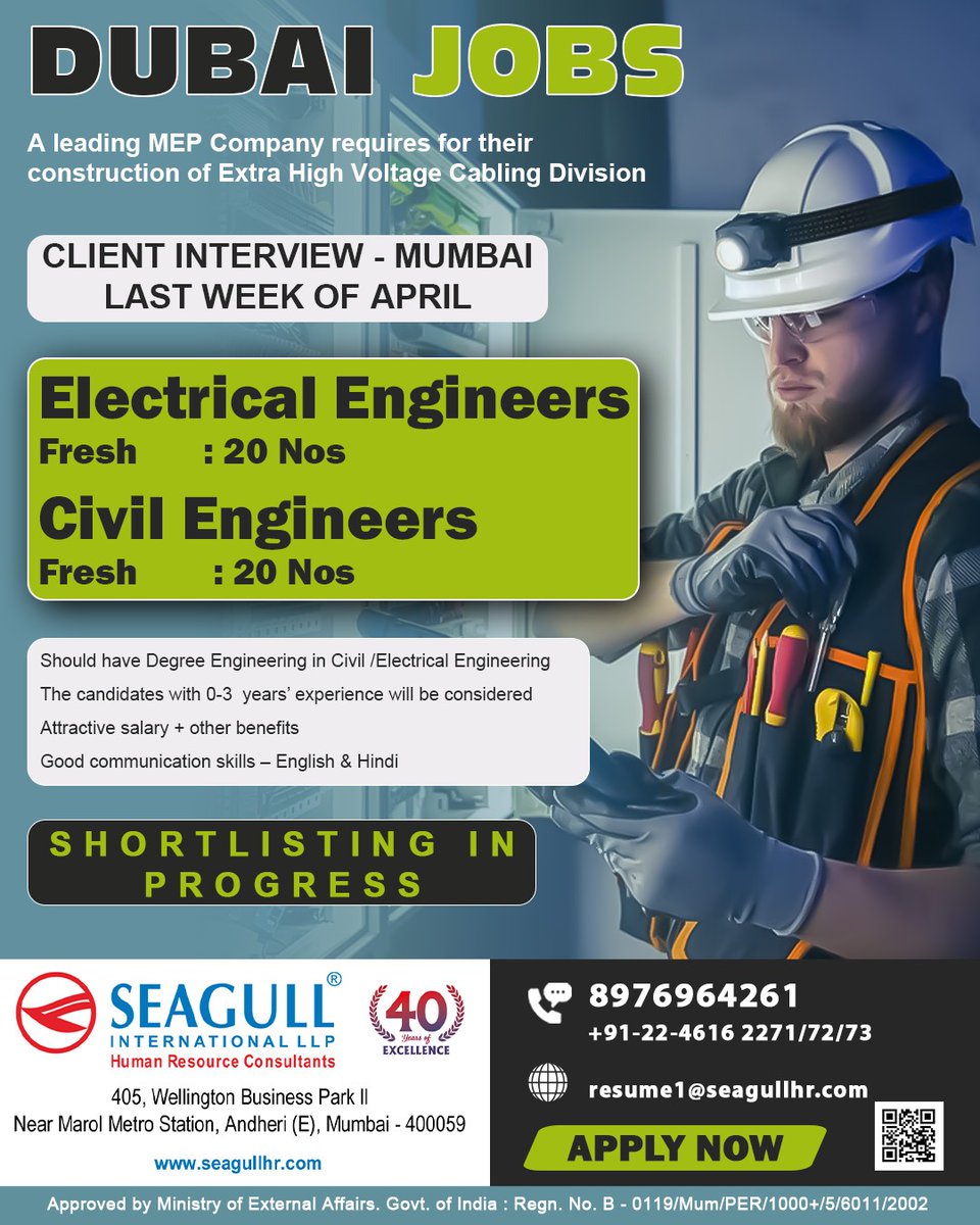 hrd1_seagull's tweet image. 🇦🇪Dubai Jobs
💻 Client Interview Last Week Of April
📍Location - Mumbai
.

.

.
#dubaijobs #seagull #electricalengineer #civilengineer