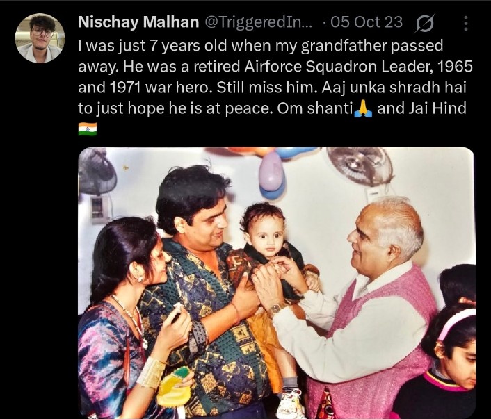 <a href="/Rehne_do_tum/">Adrina🌸</a> When Gamlachor's ancestors were herding buffaloes.
Malhan's grandfather was serving his country then.
Cry more