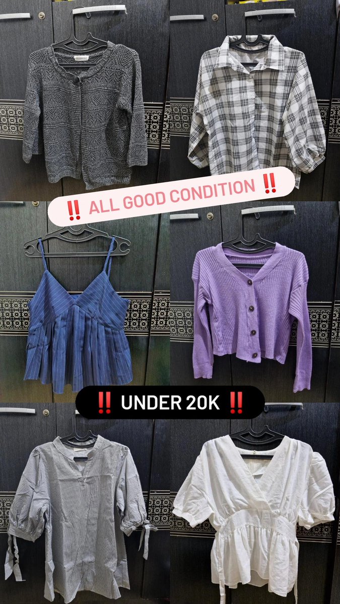 2yearly's tweet image. ‼️🆙 PRELOVED UNDER 20K ‼️🆙

hi all! aku jual preloved all good condition nih, dan semua under 20k yaa. all size fit to L yaaa! kalau minat atau mau tanya-tanya bisa dm ya! dom medan dan bisa 🍊
