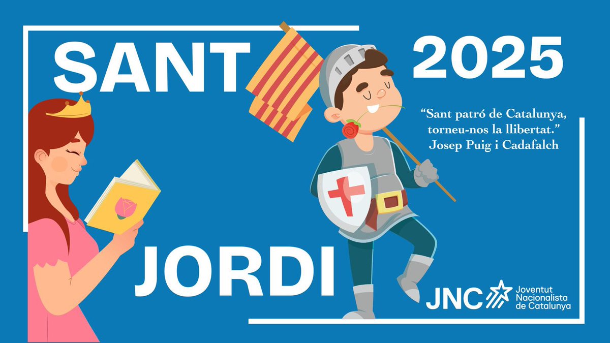 📖 Us desitgem una molt bona diada de Sant Jordi! 🌹🐉

“Sant patró de Catalunya,
torneu-nos la llibertat.”

Josep Puig i Cadafalch