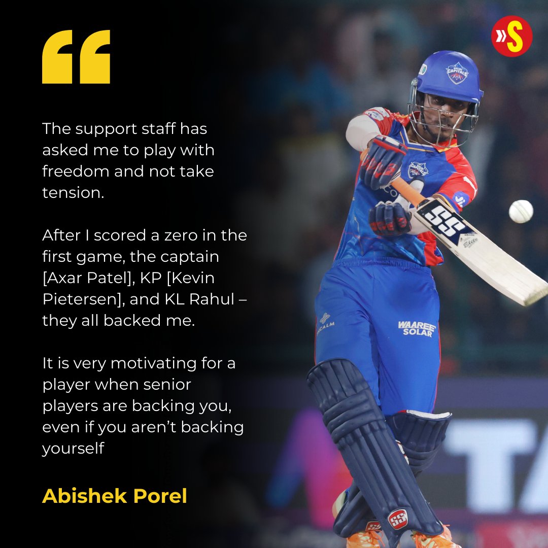 Sportstar (@sportstarweb) on Twitter photo Abishek Porel scored his first 50 of the IPL season against LSG.
But he started the season with a 2-ball duck.
Read ➡️bit.ly/3GjLEbD | ✍️<a href="/DhruvaPrasad9/">Dhruva Prasad</a> Abishek Porel scored his first 50 of the IPL season against LSG.
But he started the season with a 2-ball duck.
Read ➡️bit.ly/3GjLEbD | ✍️<a href="/DhruvaPrasad9/">Dhruva Prasad</a>