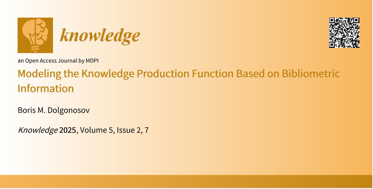 KnowledgeMDPI's tweet image. New paper out! 🚀 
Read the full study here: mdpi.com/2673-9585/5/2/7.
#Bibliometrics #KnowledgeProduction #MDPI #Knowledge
