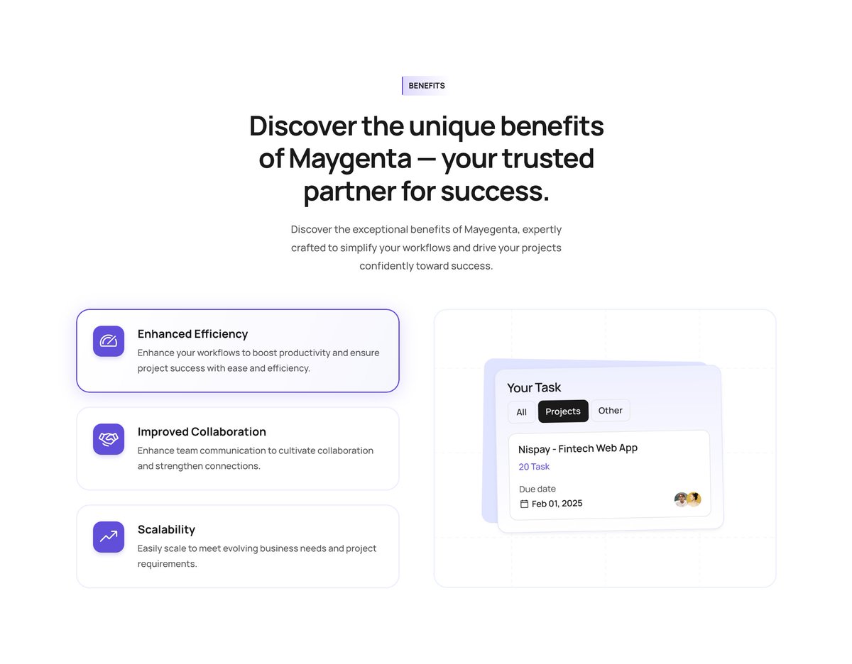 samar_jamil7's tweet image. Some shots from the upcoming @framer Template 👀

- Features: Bento
- Why Us
- Benefits
- Integrations

Stay tuned for more!