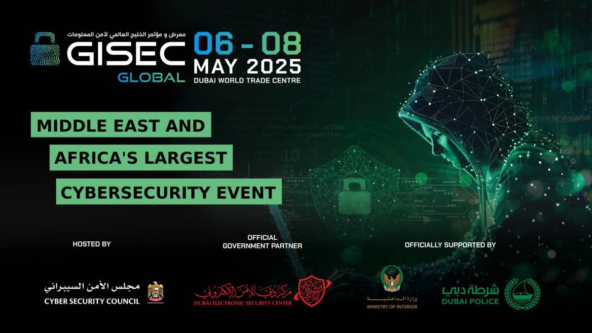 Exeon Analytics (@exeonanalytics) on Twitter photo 🔒Meet us at <a href="/GISECGlobal/">GISEC GLOBAL</a> – the leading cybersecurity event in the Middle East!
From May 6 to 8, we are exhibiting together with our trusted distributor <a href="/RasInfotechDxb/">RAS Infotech Limited</a> at the Dubai World Trade Centre – 📍Hall 4, Stand H1.4.
#CyberSecurity #SwissTech #CyberDefense #CISO #Exeon 🔒Meet us at <a href="/GISECGlobal/">GISEC GLOBAL</a> – the leading cybersecurity event in the Middle East!
From May 6 to 8, we are exhibiting together with our trusted distributor <a href="/RasInfotechDxb/">RAS Infotech Limited</a> at the Dubai World Trade Centre – 📍Hall 4, Stand H1.4.
#CyberSecurity #SwissTech #CyberDefense #CISO #Exeon
