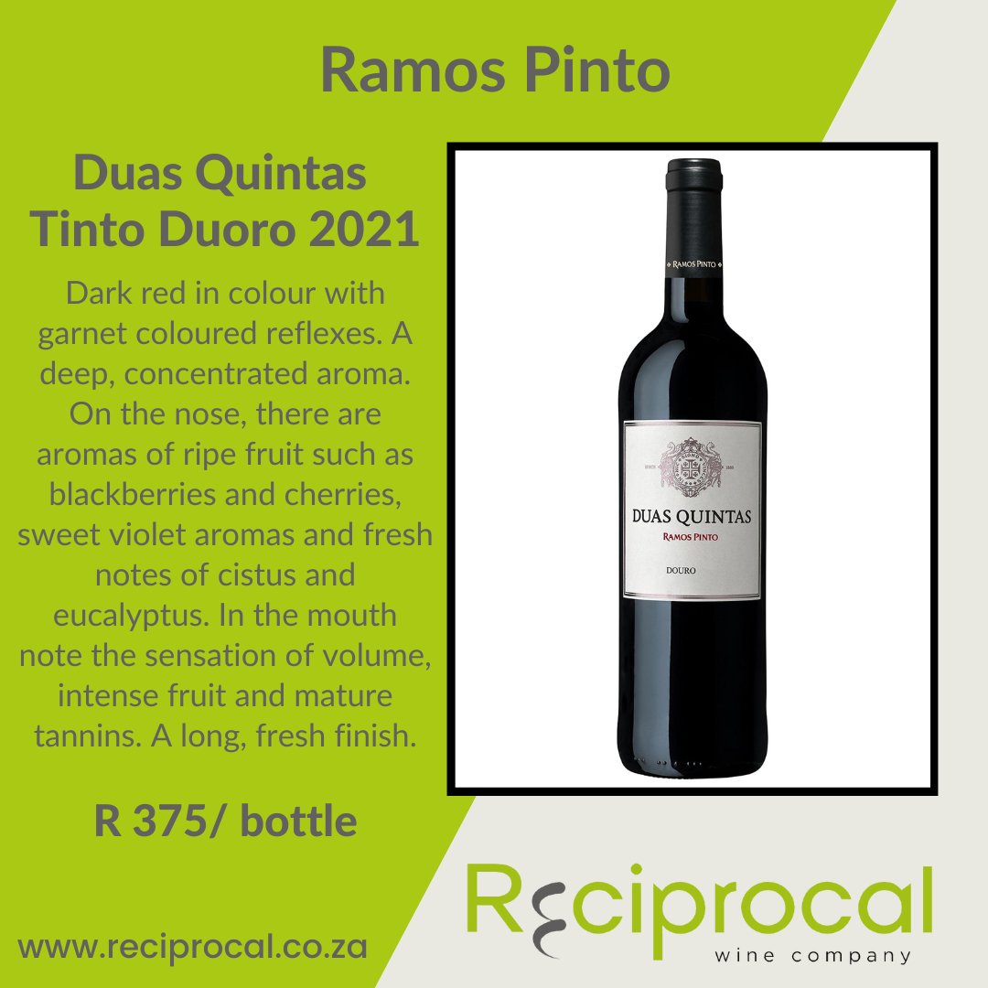 ReciprocalWine's tweet photo. WINE WEDNESDAY

Our featured wine this week is the Duas Quintas Tinto Duoro 2021 from Ramos Pinto.

View the wine on our website --> https://t.co/hWiYYUpp5D

#reciprocalwines #itsreciprocal #ramospinto #duasquintas #duoro #duorowines #winewednesday https://t.co/JrExkJm4f8