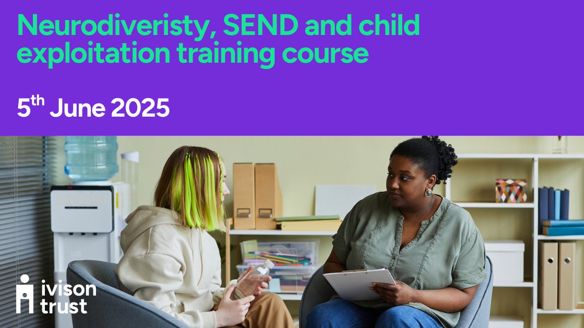 Understanding neurodivergence and deepening our knowledge about it is paramount to supporting young people who are at risk of, or are being exploited.
This interactive course will equip you with the tools you need to support young people. Find out more:
ivisontrust.org.uk/training-cours…