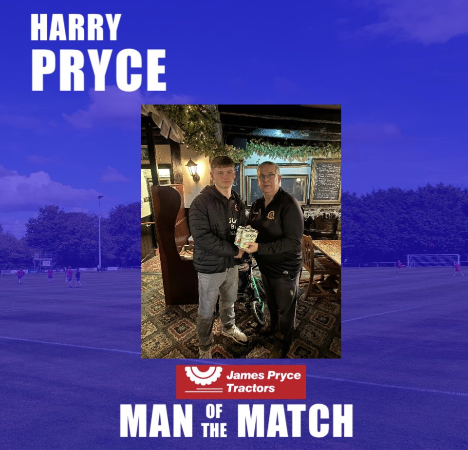 THE 1ST’S GET A HARD EARNED POINT

Another impressive team performance from the lads who gave everything to try and win that game. But a late goal from the opposition puts them in control for promotion

YOUR JAMES PRYCE TRACTORS MOTM - Harry Pryce

POTW - Brad Davey