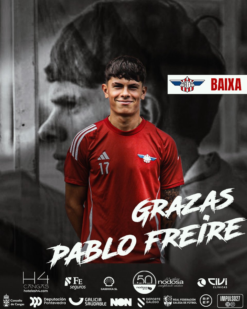 OFICIAL📣 | 24/25

⬇️BAIXA

Pablo Freire e o Alondras CF separan os seus camiños! 

O noso canteirán xogará o que resta de tempada nas filas do CD Beluso na loita polos postos altos da Preferente!🤗

Moita sorte no que veña, Freire! Esta sempre será a túa casa. ❤️🤍