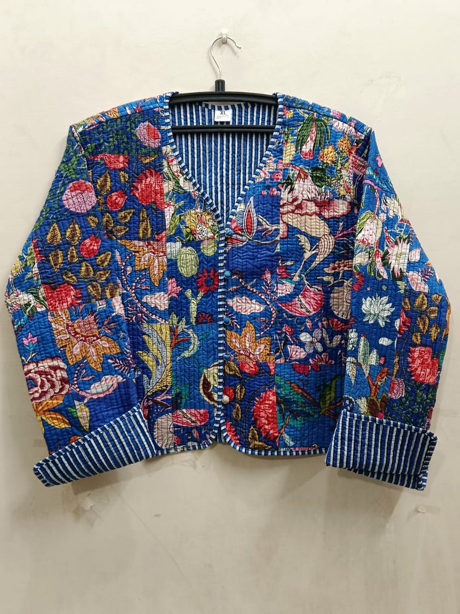 blockprinting01's tweet image. Patchwork Reversible Cotton Jacket, Handmade Outerwear Cotton Quilted Jacket, Everyday Wear Women Winter Coat, Oversize Quilted jacket.
#cottonjacket
#handmadecoat
#patchworkjacket
#reversiblecoat
#wintercoat
#manandwomen
#stylishjacket
