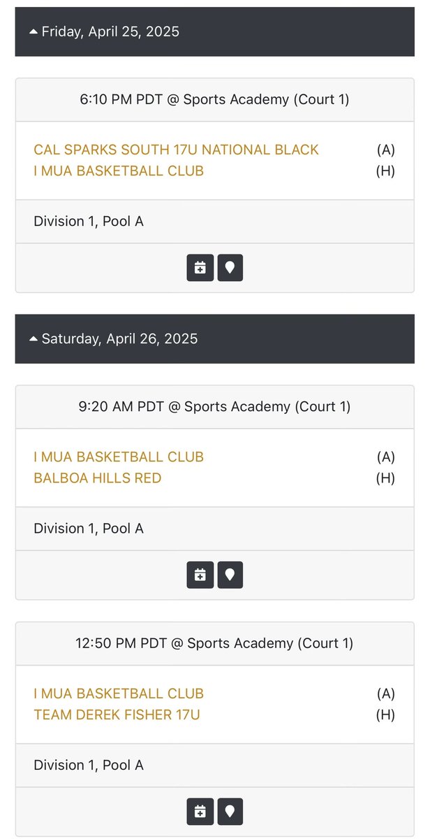 Heres my schedule so far for the EOT Spring Socal Showcase 4/24 to 4/27 in Thousand Oaks, California. Check me and my team out if you're in the area !!