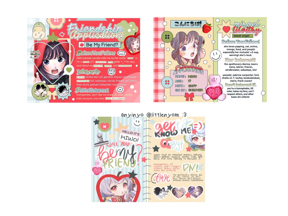 RT &amp; LIKES ARE APPRECIATED. ♡

: FCV!

halo temanteman! ayin open request (5 slot) untuk 3 katalog fcv ini yaaah :c buat harga, form, contoh recolornya ada di t.me/littlenyo ! boleh send form nanti jam 18.00 yaa 🧁

#zonaba #zonauang️ #zonajajan
