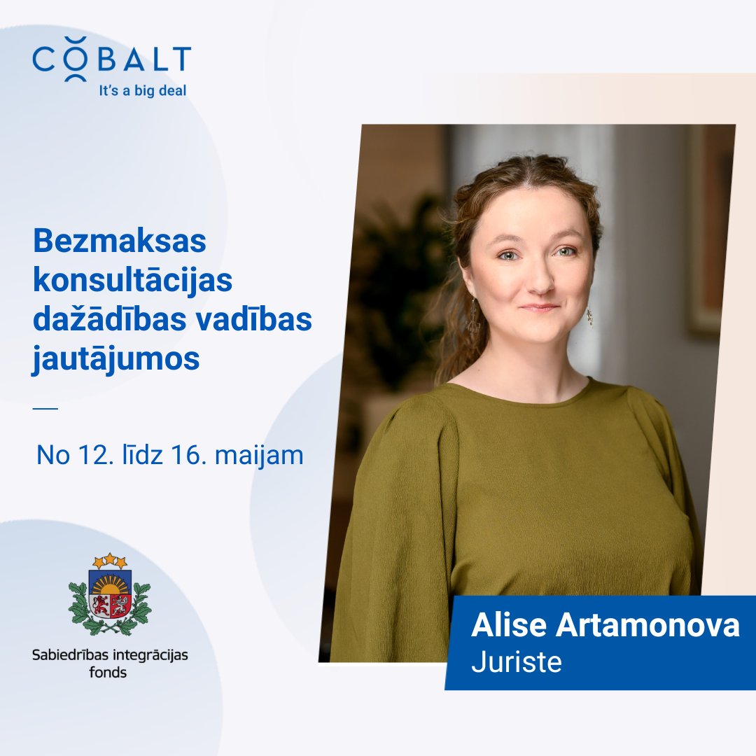 COBALT Latvia (@cobalt_lv) on Twitter photo Dažādības vadības konsultāciju nedēļā
<a href="/COBALT_LV/">COBALT Latvia</a> Alise Artamova izskaidros, kā pārdomāti integrēt dažādības vadības pieejas organizācijas pārvaldībā, ar ko sākt, ja nolemts šīs pieejas ietvert organizācijas stratēģijā.
👋Info un pieteikšanās <a href="/SIFlv/">Sabiedrības integrācijas fonds</a>: dazadiba.lv/dazadibas-vadi… Dažādības vadības konsultāciju nedēļā
<a href="/COBALT_LV/">COBALT Latvia</a> Alise Artamova izskaidros, kā pārdomāti integrēt dažādības vadības pieejas organizācijas pārvaldībā, ar ko sākt, ja nolemts šīs pieejas ietvert organizācijas stratēģijā.
👋Info un pieteikšanās <a href="/SIFlv/">Sabiedrības integrācijas fonds</a>: dazadiba.lv/dazadibas-vadi…