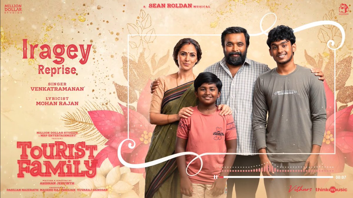 Trendswoodcom's tweet photo. #TouristFamily #Iragey Reprise - Beautiful Song @VenkatRamanan_ Bro👌 This Song Will Take You To New Heights. Best Wishes For Your Voice To Be Featured In Many More Hits 🤝

https://t.co/q8mtungjxG https://t.co/R6sU0cEdIY