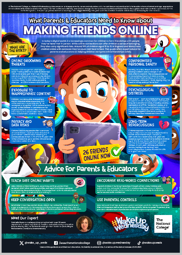 officebhps's tweet photo. Friend or foe? 🤔 Almost 1 in 5 children have chatted online with someone they've never met in real life 📷   
Download here >> https://t.co/ygdX2V3vSr #MakingFriendsOnline #OnlineSafety #KeepingChildrenSafeOnline https://t.co/YNTjtT3KNv