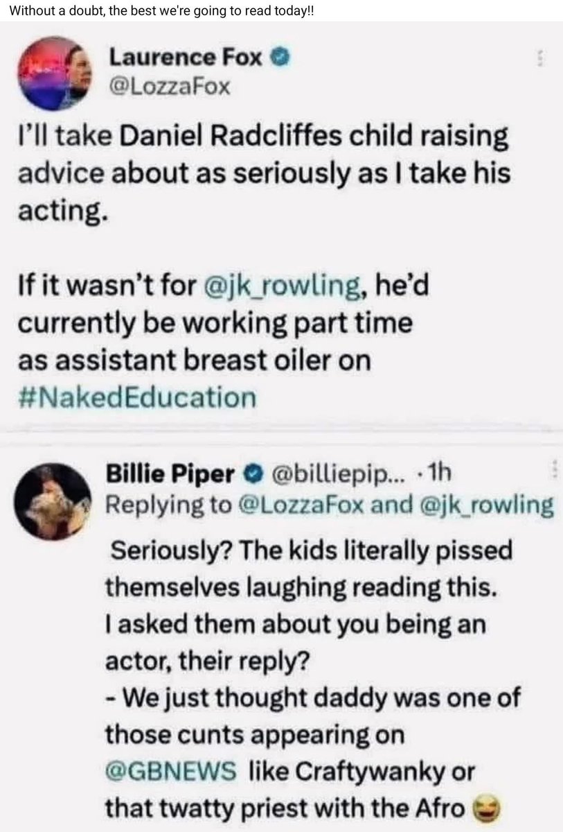 Looks like the kids will turn out all right then.