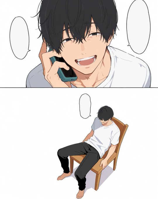 お祈電話をもらって空虚になってる竿くん(ちが 