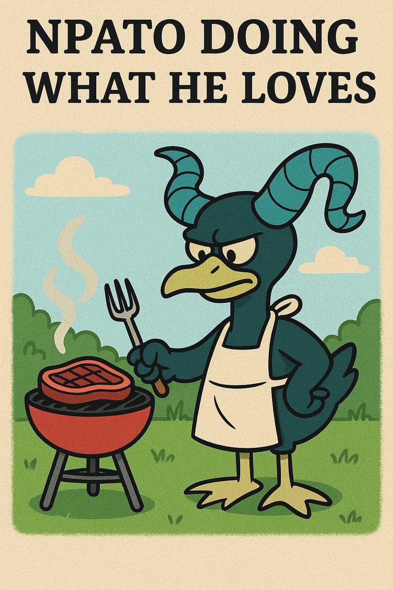Keanu__Sama's tweet photo. @PoliCromix No way it was him…
He was literally just grilling a steak 3 minutes before the chart exploded.
This duck got layers.
#NPATO #GrillPato #Solana #MemeCoinLife https://t.co/LKMAoZjHZr