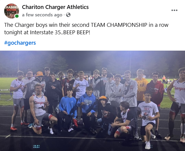 Chariton Charger AD tweet media