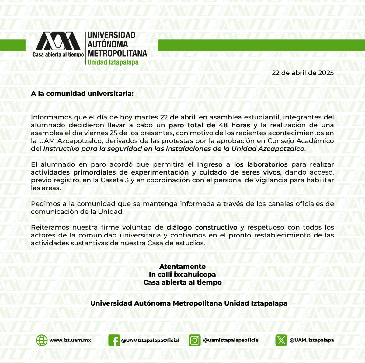 UAM Iztapalapa tweet media