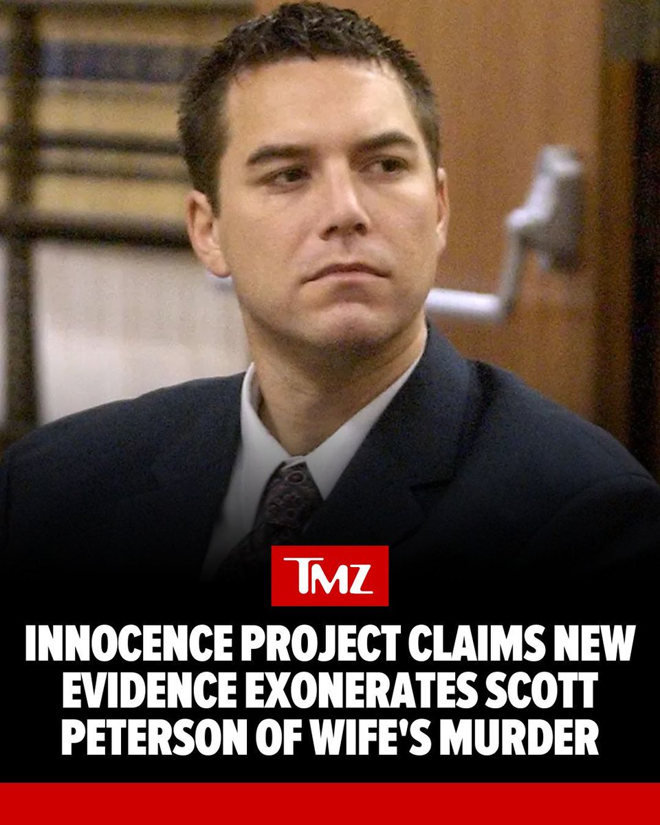 TMZ's tweet photo. Scott Peterson did not kill his wife and unborn child and was wrongfully convicted ... at least according to the Los Angeles Innocence Project, which claims it has new evidence that will exonerate him. 

More details: https://t.co/J8YN9h55TY https://t.co/RTwbokBm6L