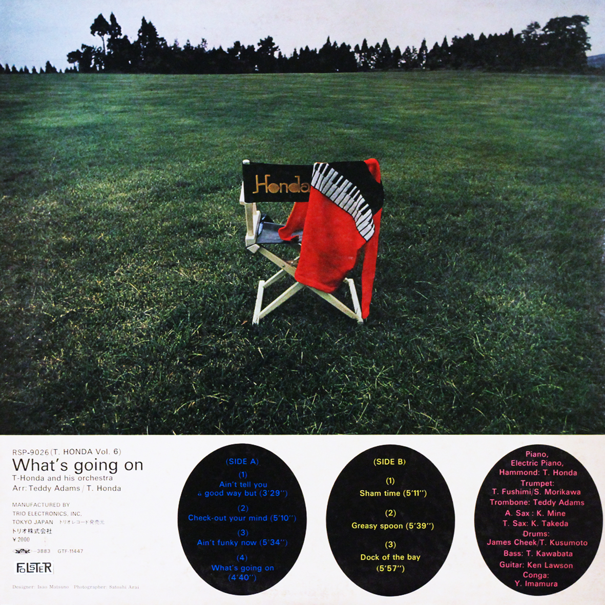 Devine_Records_'s tweet image. 店頭追加盤のご紹介です
◆LPレコード◆#本田竹曠「What's Going On」Trio RSP-9026　《1973年》　オリジナル盤　見開きジャ　#和ジャズ、#ジャズ、#Jazz、#マーヴィンゲイ、#本田竹彦、#本田竹広、#ソウルジャズ、#クロスオーバー
x.gd/OkOr1 #レコード #アナログレコード
