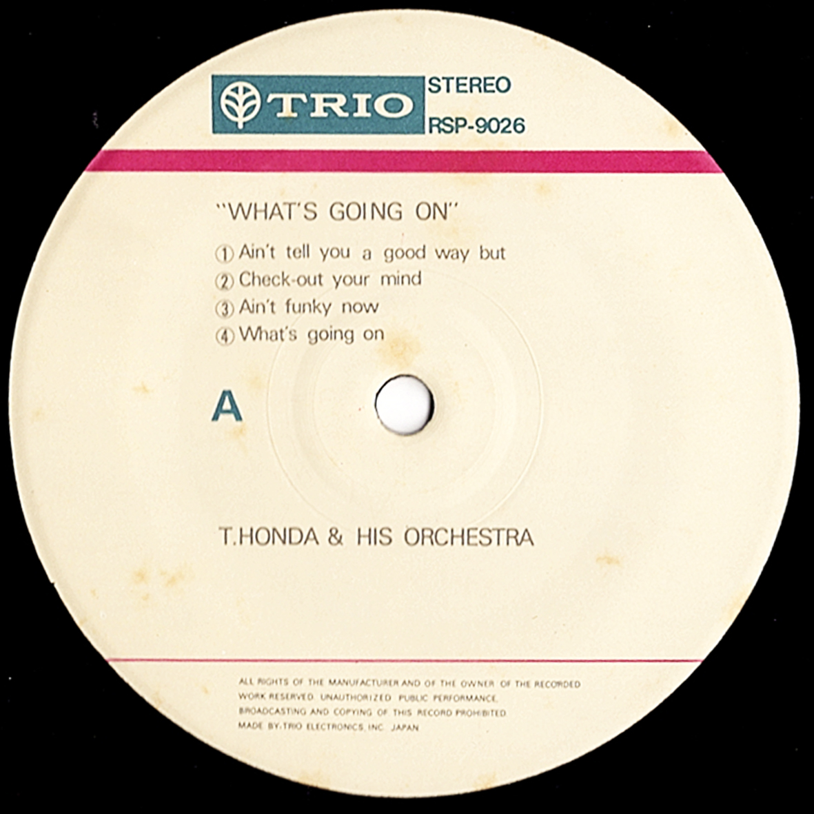 Devine_Records_'s tweet image. 店頭追加盤のご紹介です
◆LPレコード◆#本田竹曠「What's Going On」Trio RSP-9026　《1973年》　オリジナル盤　見開きジャ　#和ジャズ、#ジャズ、#Jazz、#マーヴィンゲイ、#本田竹彦、#本田竹広、#ソウルジャズ、#クロスオーバー
x.gd/OkOr1 #レコード #アナログレコード