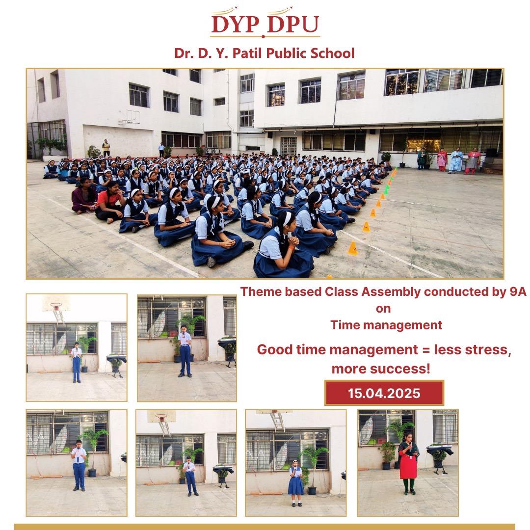 Theme based Class Assembly conducted by 9A on
Time management
Good time management = less stress,
more success! #dpu #time #timemanagement #assembly #school #goodtime #success #value #investtime