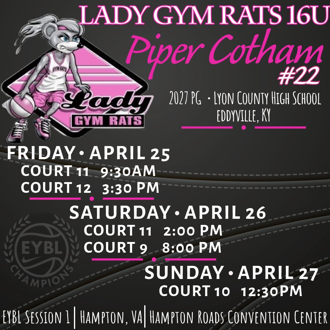 Piper Cotham (@cotham_piper) on Twitter photo Excited for this weekend! Come check us out in Hampton, VA!! <a href="/McbrideShamahn/">Shamahn McBride Sr</a> <a href="/kmcbride513/">Kimberly McBride</a> <a href="/TeamEvans/">Luke And Rene' Evans</a> <a href="/LadyGymRats/">Lady GymRats</a> <a href="/alyxwhite_/">Alyx White</a> <a href="/PGHAkeem/">Akeem Webb</a> Excited for this weekend! Come check us out in Hampton, VA!! <a href="/McbrideShamahn/">Shamahn McBride Sr</a> <a href="/kmcbride513/">Kimberly McBride</a> <a href="/TeamEvans/">Luke And Rene' Evans</a> <a href="/LadyGymRats/">Lady GymRats</a> <a href="/alyxwhite_/">Alyx White</a> <a href="/PGHAkeem/">Akeem Webb</a>