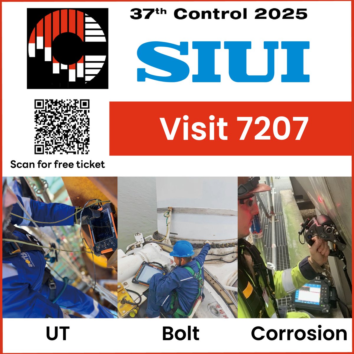 ndt_siui's tweet image. See you in May at #7207! SIUI cutting-edge ultrasonic application solutions will be presented.

📝 Please appoint your visit time! #Control2025