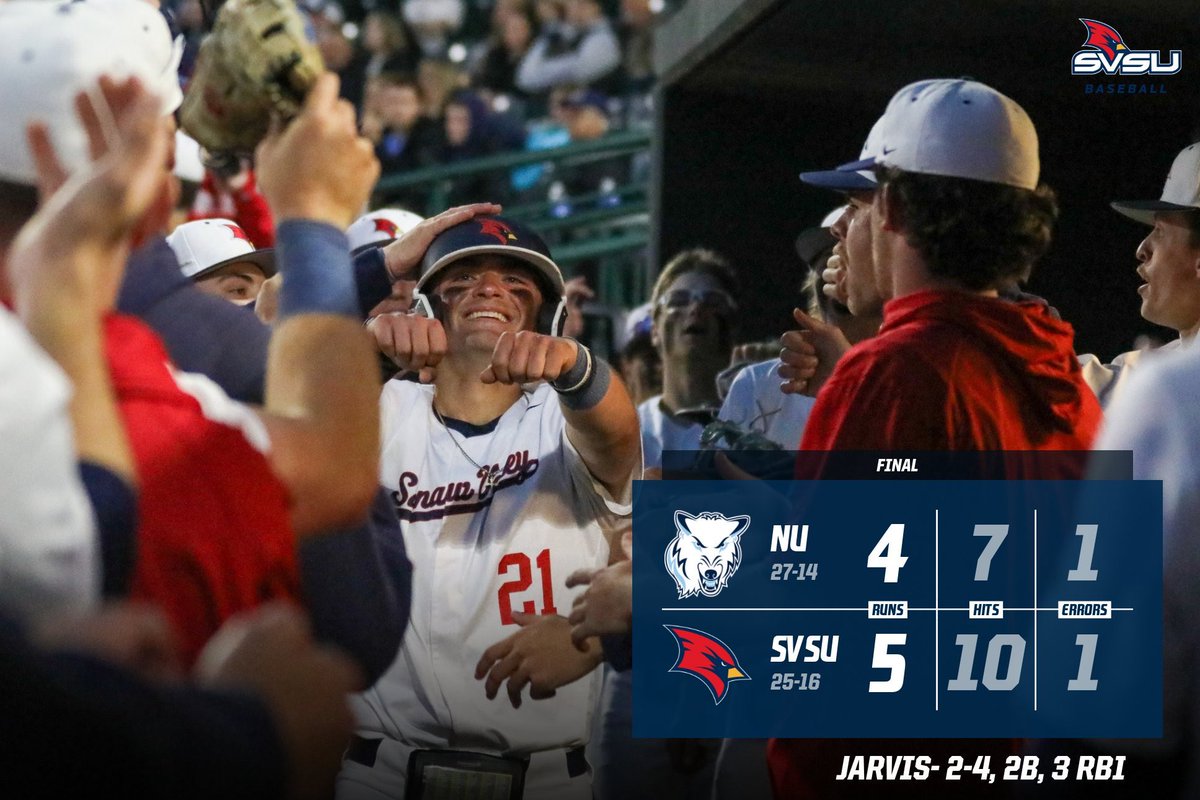 SVSU Baseball (@svsubaseball) on Twitter photo Cards get the victory in the Dow Diamond Classic
<a href="/RyanJarvis_21/">Ryan Jarvis</a> 2-4 with huge 3 RBI 2B
<a href="/ScheibEthan/">Ethan Scheib</a> & <a href="/BuckSnabes/">Buck Snabes</a> add 2 hit games
<a href="/austin_cicerone/">Austin Cicerone</a> w/ go ahead RBI 2B
<a href="/daniel_wilcome/">Daniel Wilcome</a> <a href="/BKochany/">Ben Kochany</a> <a href="/jordanlewis_08/">Jordan Lewis</a> <a href="/nathan_masar/">Nathan Masar</a> <a href="/JShelagowski/">Jake Shelagowski</a> (SV) combine for 7Ks & 1 ER in bullpen Cards get the victory in the Dow Diamond Classic
<a href="/RyanJarvis_21/">Ryan Jarvis</a> 2-4 with huge 3 RBI 2B
<a href="/ScheibEthan/">Ethan Scheib</a> & <a href="/BuckSnabes/">Buck Snabes</a> add 2 hit games
<a href="/austin_cicerone/">Austin Cicerone</a> w/ go ahead RBI 2B
<a href="/daniel_wilcome/">Daniel Wilcome</a> <a href="/BKochany/">Ben Kochany</a> <a href="/jordanlewis_08/">Jordan Lewis</a> <a href="/nathan_masar/">Nathan Masar</a> <a href="/JShelagowski/">Jake Shelagowski</a> (SV) combine for 7Ks & 1 ER in bullpen