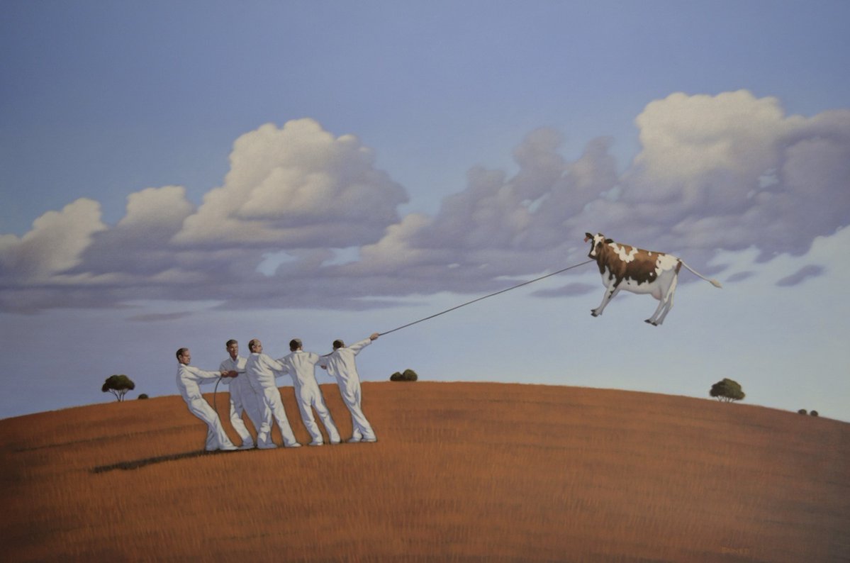 “When you love a cow, you love the cow as they are, and not as you'd like them to be.”
― Leo Cowstoy                                                                     #cows #philosophy #myart #SURREALISM #fineart #commissions #painting #dairycow