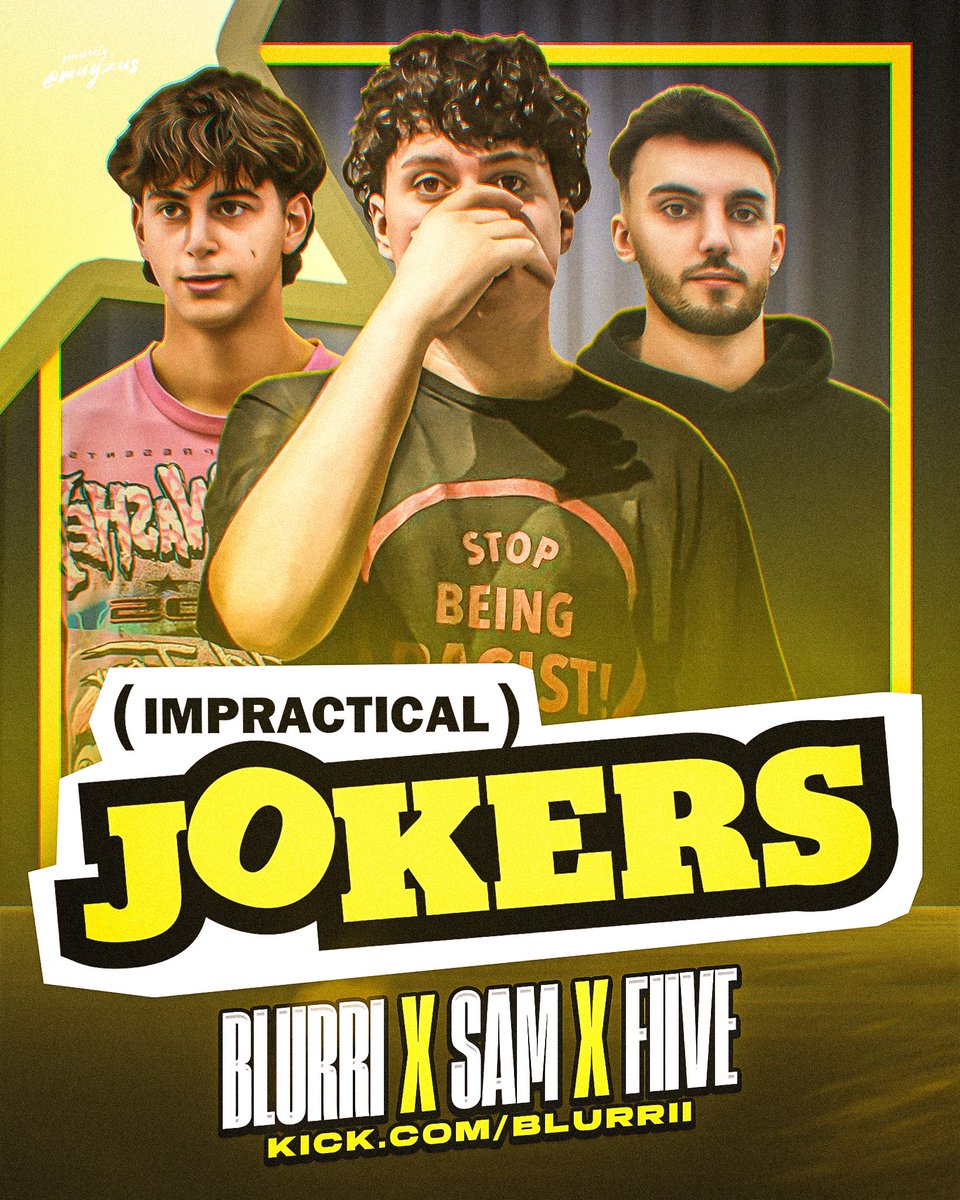 starting my LA era.

impractical jokers loser gets punished 

live on my kick @ 9 PM (PST) 12 AM (EST)