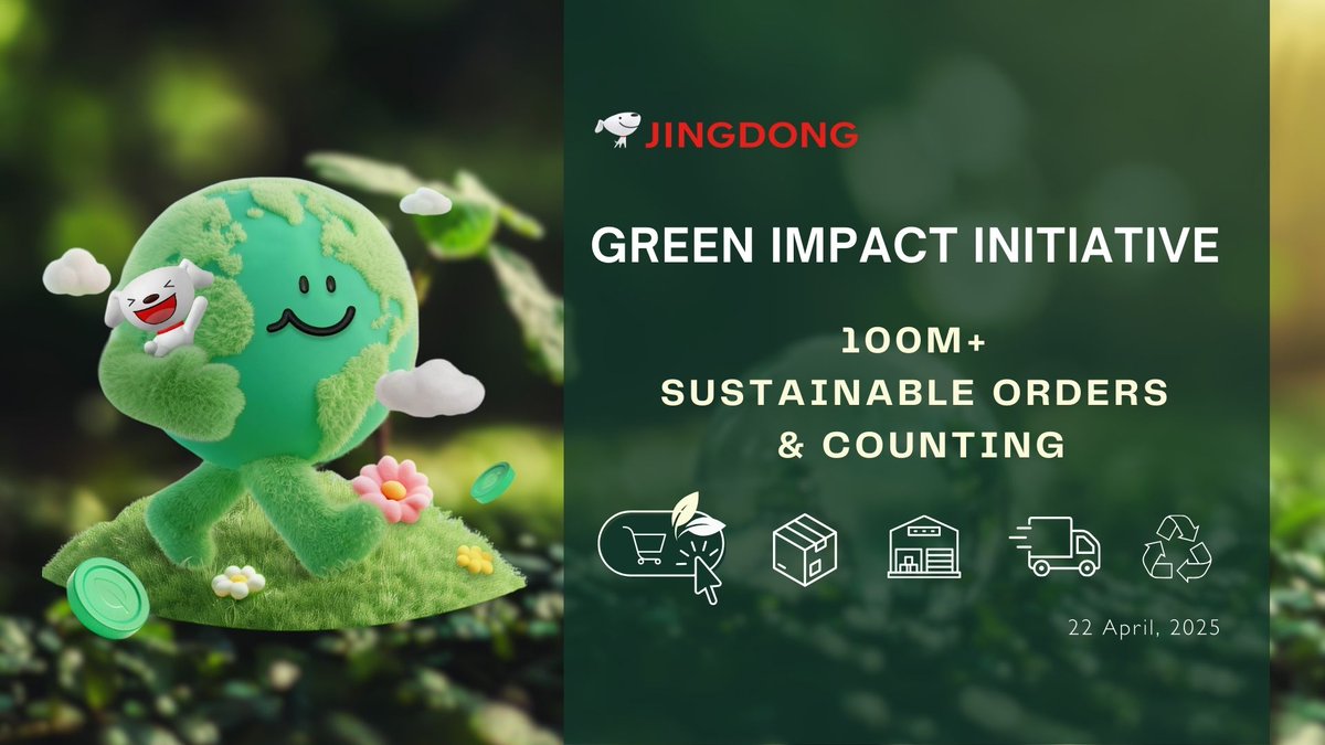 This #EarthDay, we celebrate sustainable shopping with our Green Impact Initiative! With over 1 million low-carbon products, carbon credits for discounts, and fast eco-friendly delivery, every purchase makes a difference. 💚 jdcorporateblog.com/jd-com-launche…