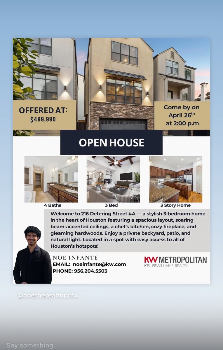 Come and help support a young realtor in the Houston area by spreading the word!