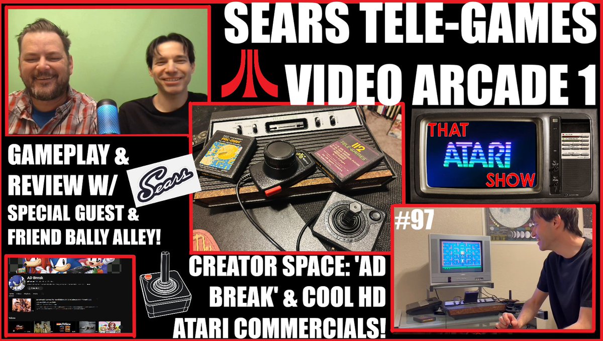ballistikcoffee's tweet photo. Missed it? On #ThatAtariShow, I take a look @ the #Sears #TeleGames #VideoArcade 1 w/ special guest & friend #BallyAlley! #Unedited & #Raw #gameplay & #review! Plus: Creator Space is back w/ a creator's HD #Atari #Commercials! Join us! #BCB #Gaming Watch: https://t.co/COzvRZm4bc https://t.co/xCXXF3m052