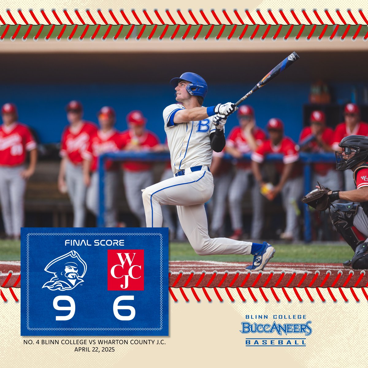 Buccaneer Sports (@blinnathletics) on Twitter photo No. 4 Blinn baseball powered past Wharton County in the opener of a three-game Region XIV South series Tuesday in Brenham, Texas! No. 4 Blinn baseball powered past Wharton County in the opener of a three-game Region XIV South series Tuesday in Brenham, Texas!