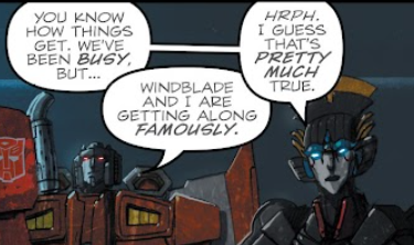 sgrimp_'s tweet photo. #windscream call me crazy but something totally happened between these two in this specific timeframe off-screen.
Liike I can see why Vortex would think they had something going on if Starscream was talking/looking at her like this 🤔 https://t.co/8f7gWf4zCA