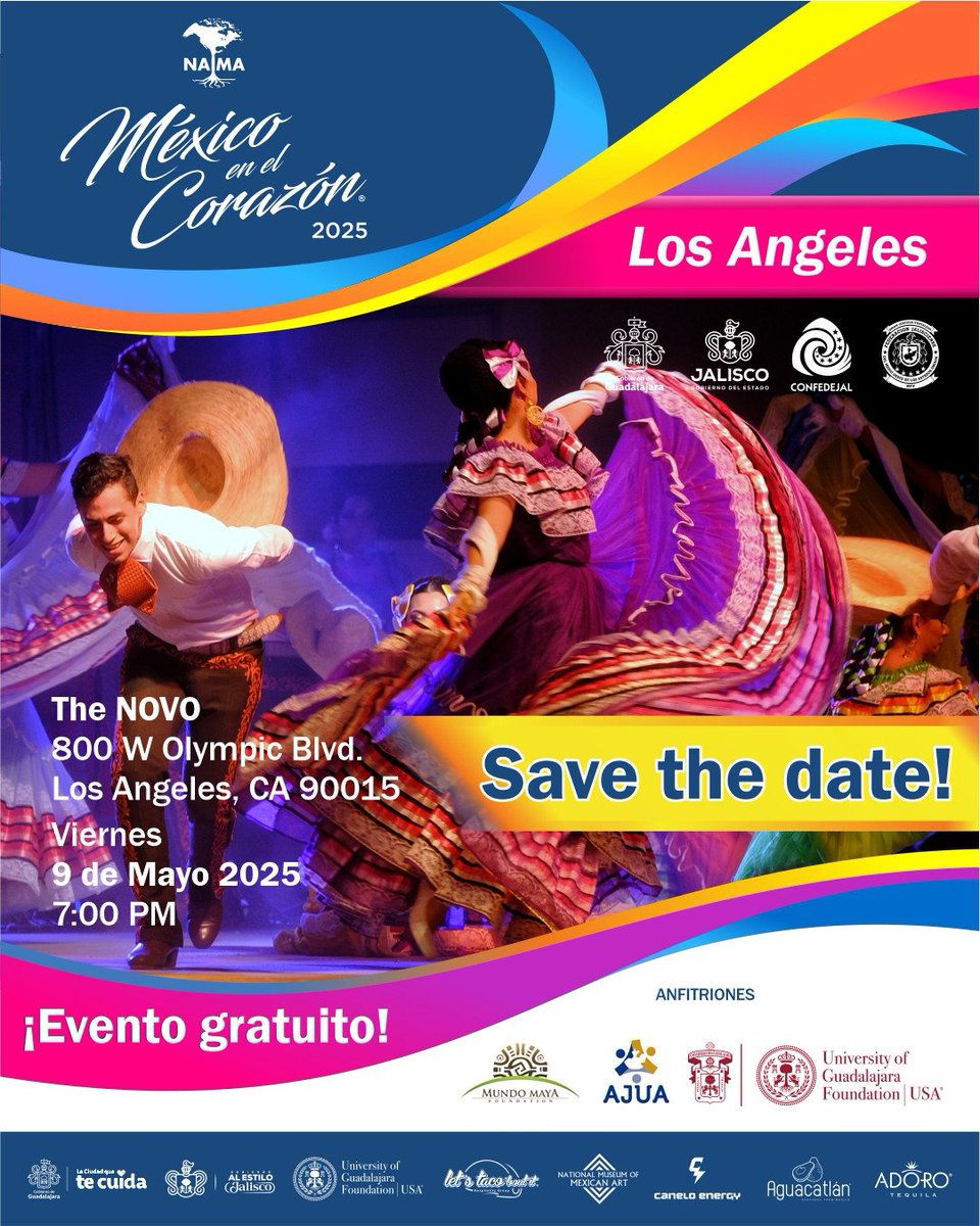 UDG Foundation USA (@udgfoundusa) on Twitter photo El encanto del folclor mexicano llega a Los Ángeles directamente desde Guadalajara con el espectáculo México en el Corazón. Los esperamos este 09 de mayo en The Novo DTLA. 🇲🇽🇺🇸 ¡Atentos pronto daremos a conocer cómo obtener las entradas! #UDGFoundUSA <a href="/AjuaJalisco/">Ajua Jalisco</a> <a href="/Pasadenanesp/">Pasadena en Español</a> El encanto del folclor mexicano llega a Los Ángeles directamente desde Guadalajara con el espectáculo México en el Corazón. Los esperamos este 09 de mayo en The Novo DTLA. 🇲🇽🇺🇸 ¡Atentos pronto daremos a conocer cómo obtener las entradas! #UDGFoundUSA <a href="/AjuaJalisco/">Ajua Jalisco</a> <a href="/Pasadenanesp/">Pasadena en Español</a>