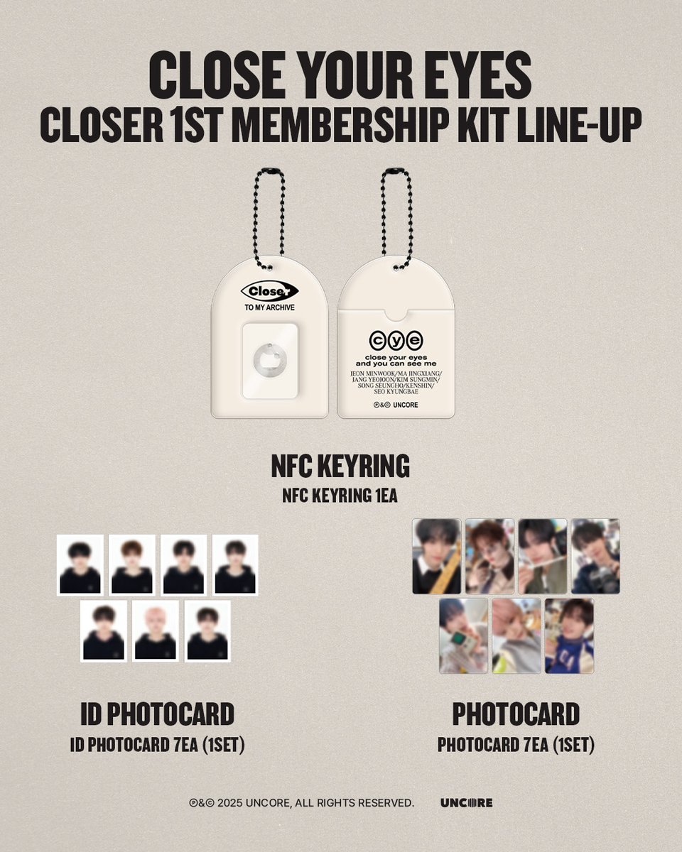 NOTICE] CLOSE YOUR EYES OFFICIAL FANCLUB MEMBERSHIP KIT 상세 안내