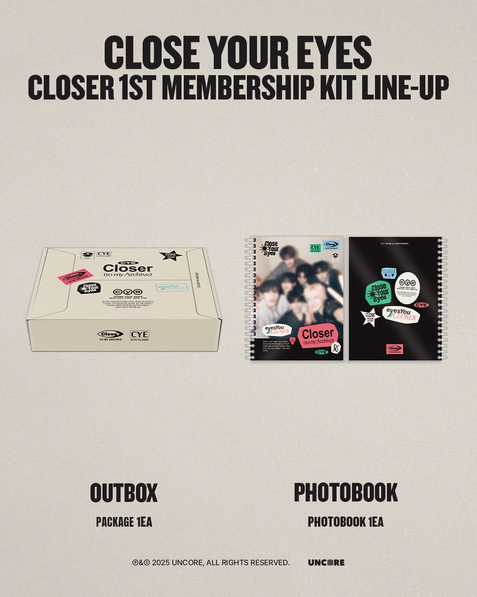 NOTICE] CLOSE YOUR EYES OFFICIAL FANCLUB MEMBERSHIP KIT 상세 안내